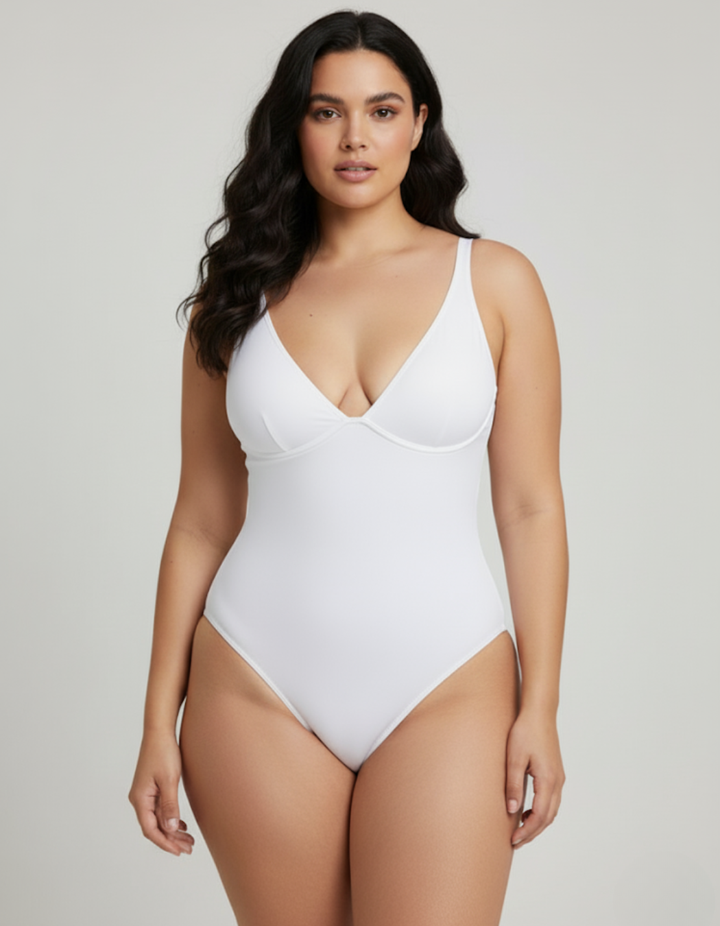 Modara V-Neck Shaping Thong Bodysuit