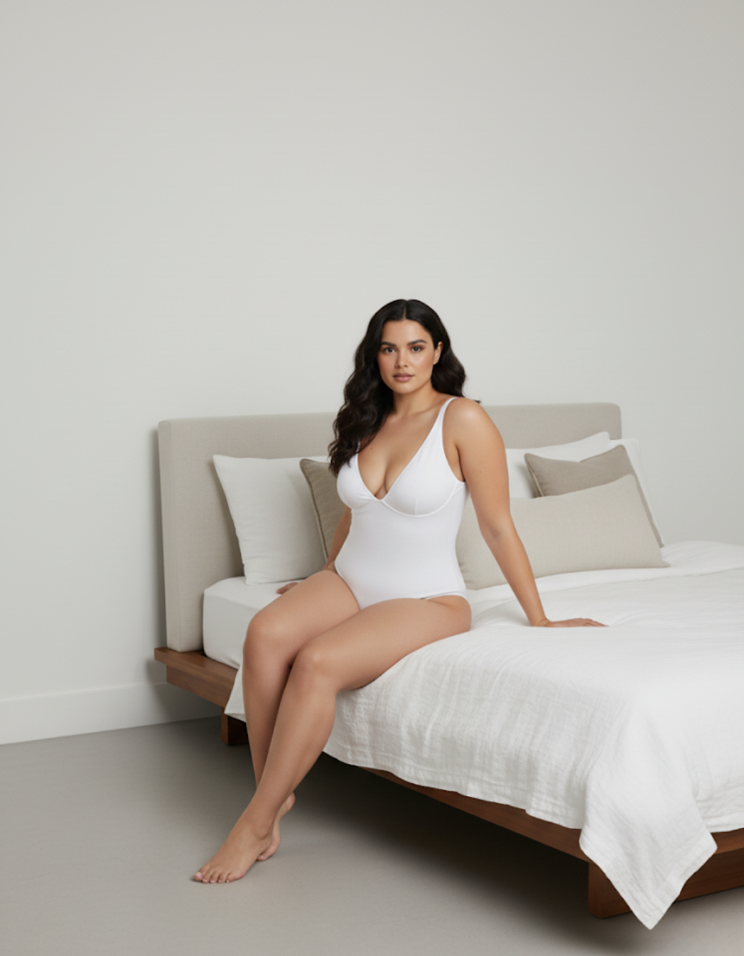 Modara V-Neck Shaping Thong Bodysuit