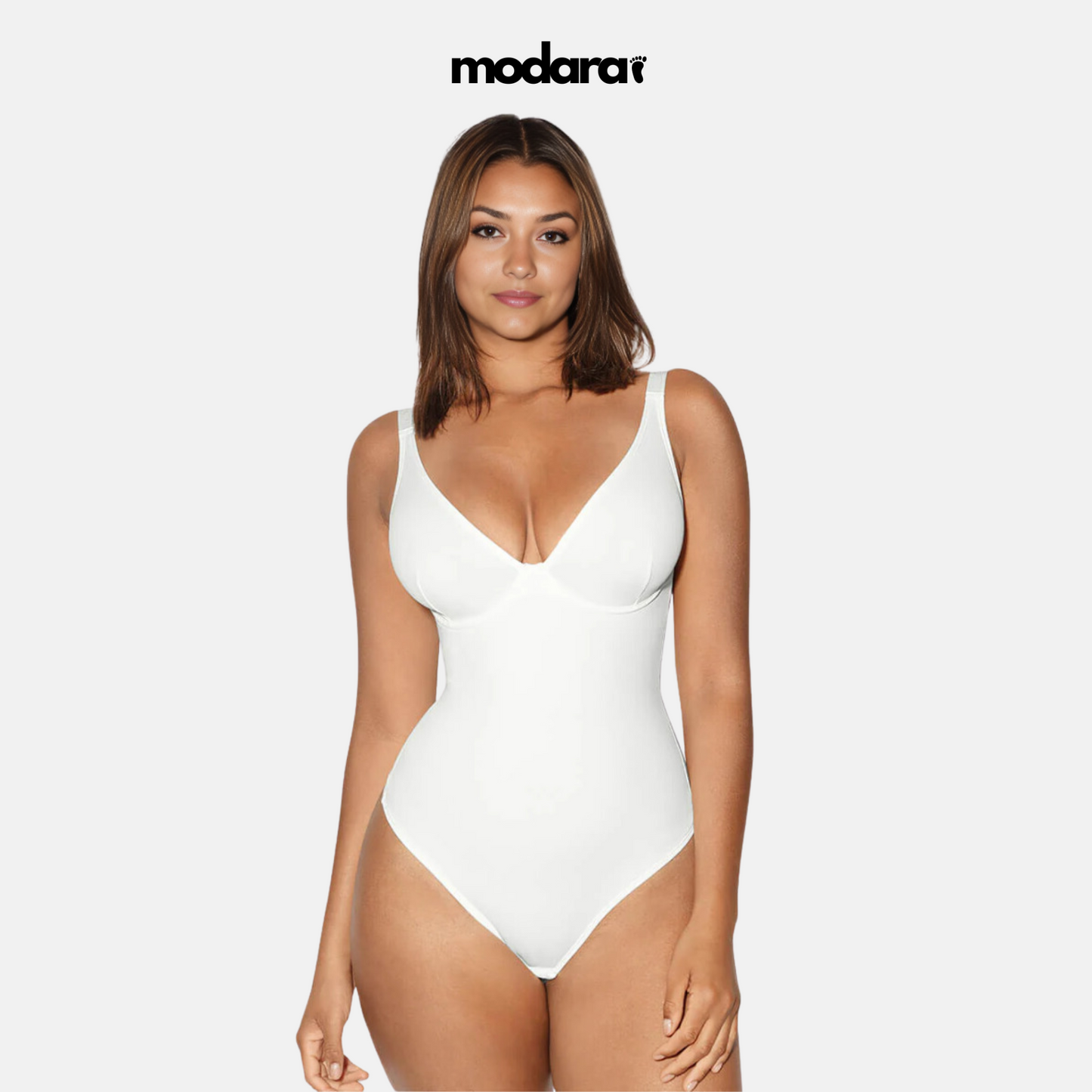 Modara V-Neck Shaping Thong Bodysuit