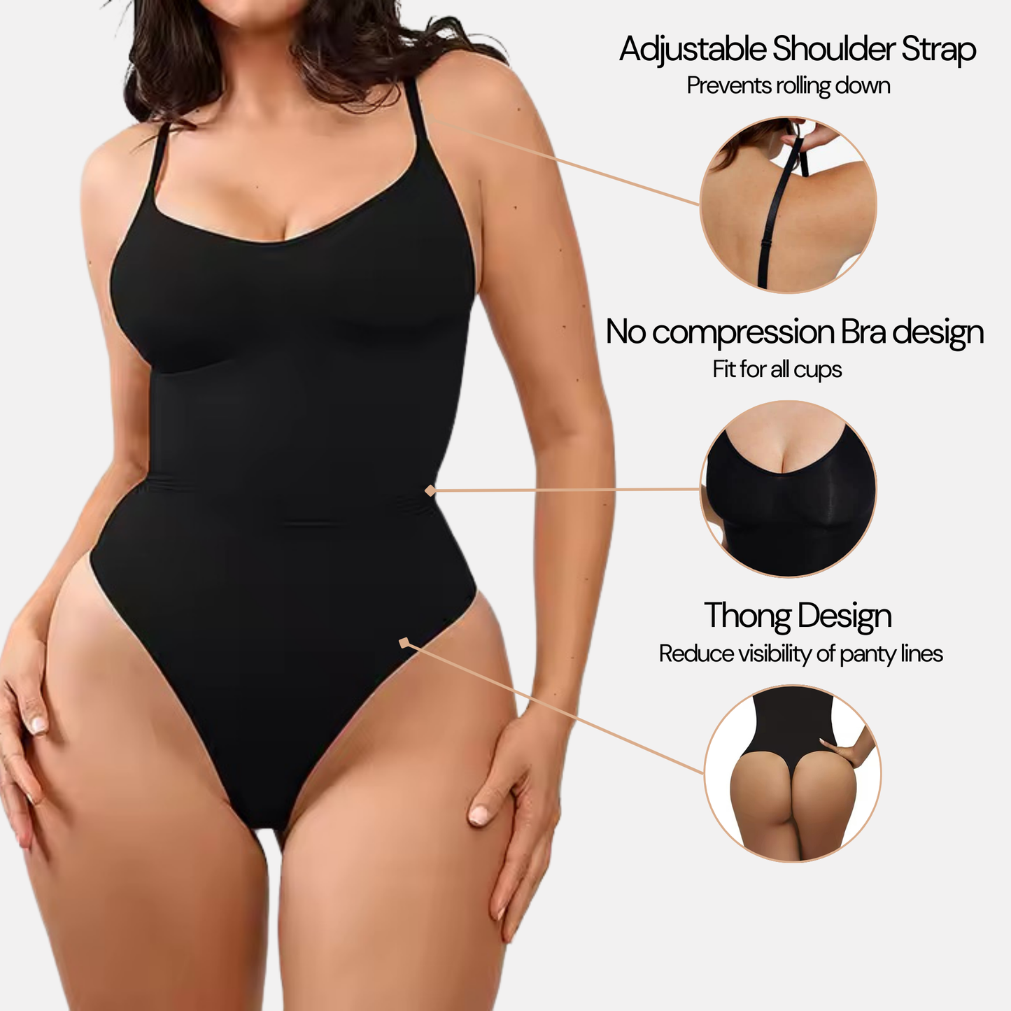 SlimFlex™ Seamless Thong Bodysuit