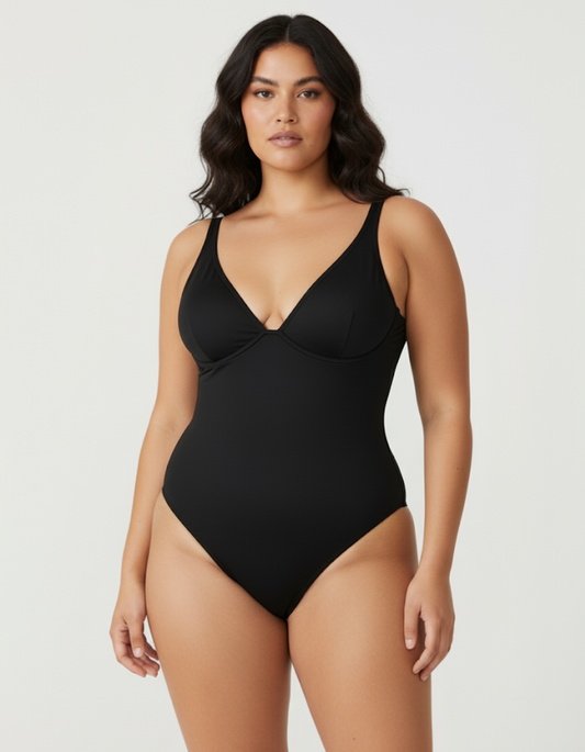 Modara V-Neck Shaping Thong Bodysuit
